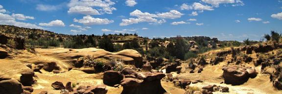 rocky terrain and blue sky