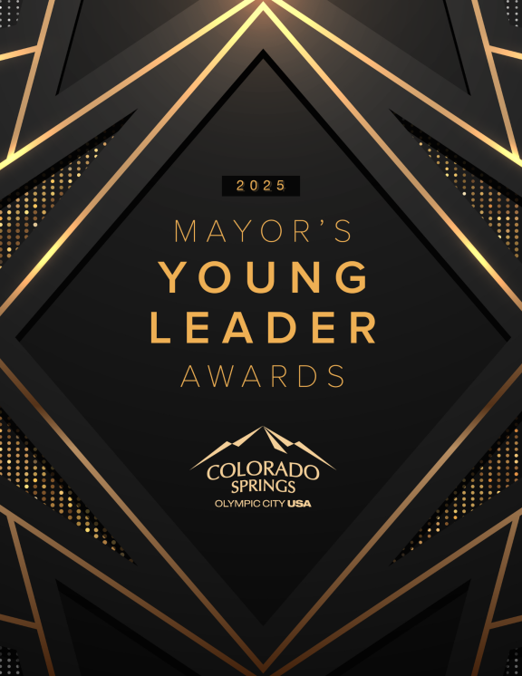 Graphic that reads "2025 Mayor's Young Leader Awards"