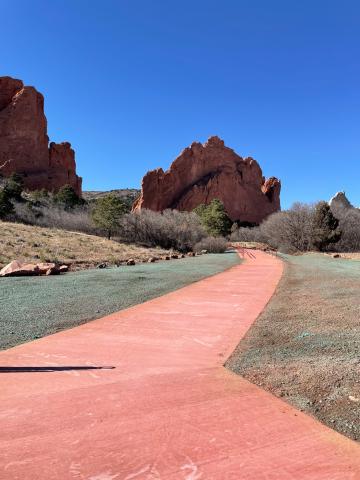 The new ADA compliant trail that leads into the Central Garden.