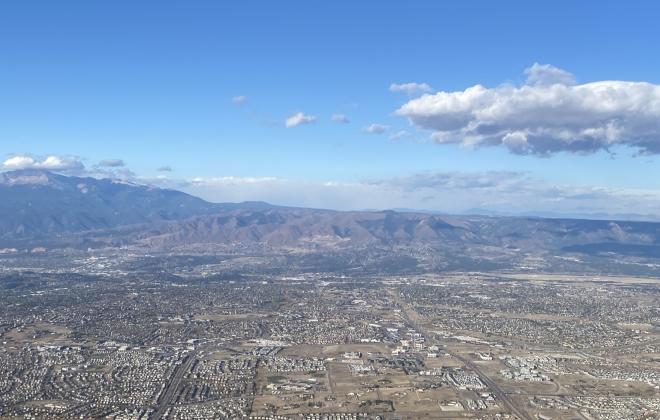 Aerial photo of Colorado Springs