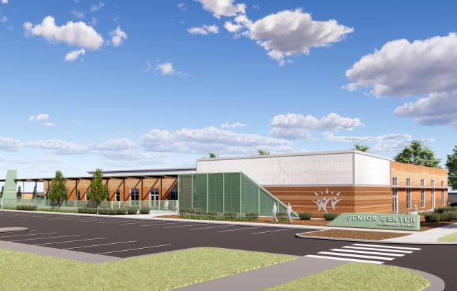 Architect's rendering of the Senior Center renovations