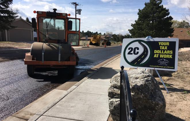 Photo of road construction