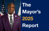 A thumbnail graphic that shows a portrait of Mayor Yemi on the left side and reads "The Mayor's 2025 Report"